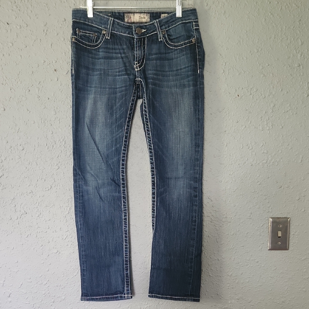 BKE Women's Dark Blue Straight Leg Jeans